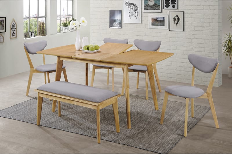 KURALA Matstol 4-pack Grå/Trä/Natur - Möbler - Matplats - Matstol & köksstol