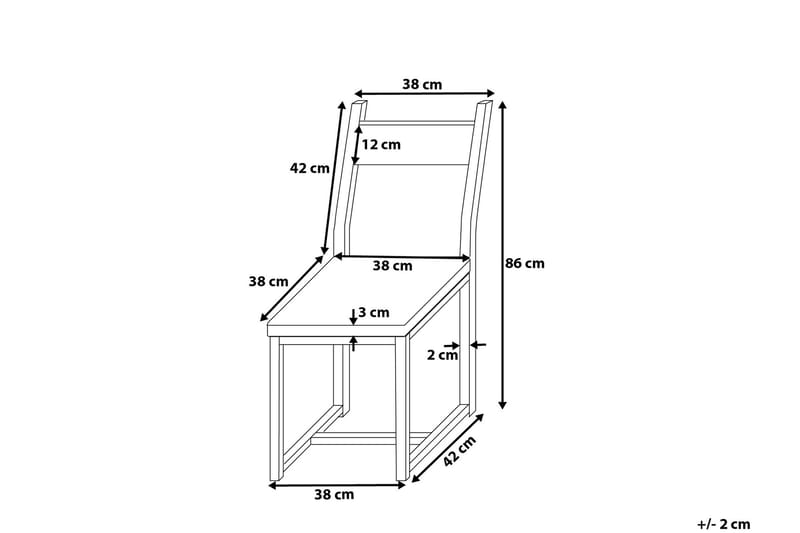 Laredo Stol Set Om 2 St - Trä/Natur - Möbler - Matplats - Matstol & köksstol