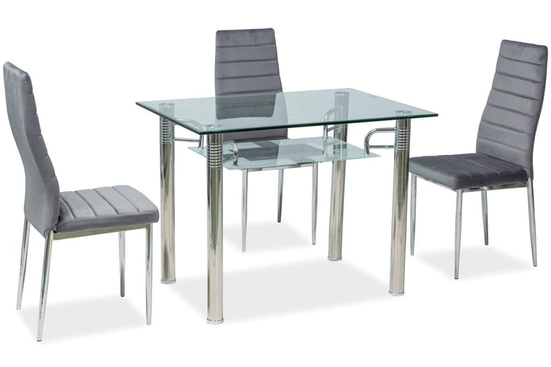 LELEX Matstol 4-pack Grå/Silver - Möbler - Matplats - Matstol & köksstol