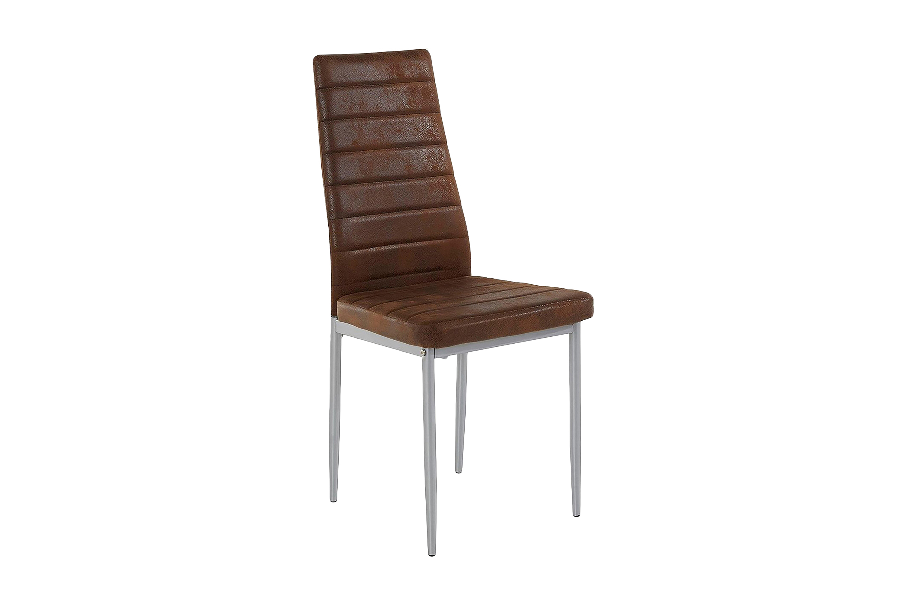 lelia matstol microfiber 2-pack brun - brun/silver