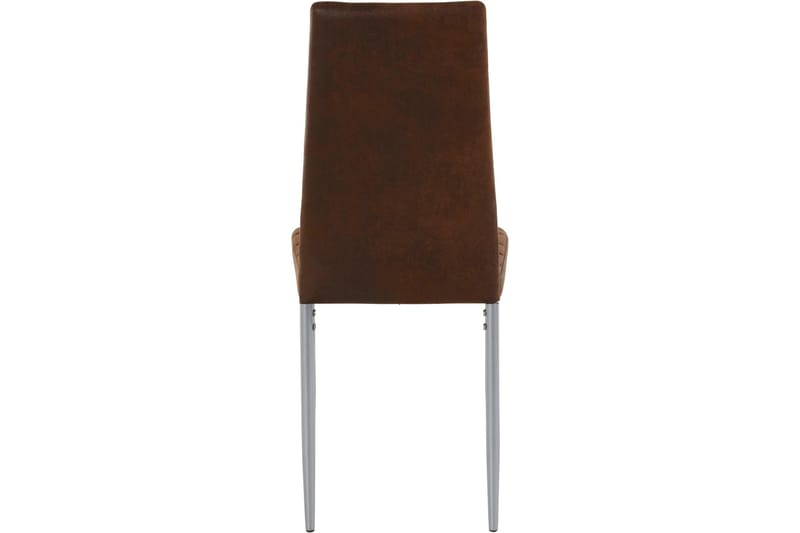 LELIA Matstol Microfiber 2-pack Brun - Brun/Silver - Möbler - Matplats - Matstol & köksstol