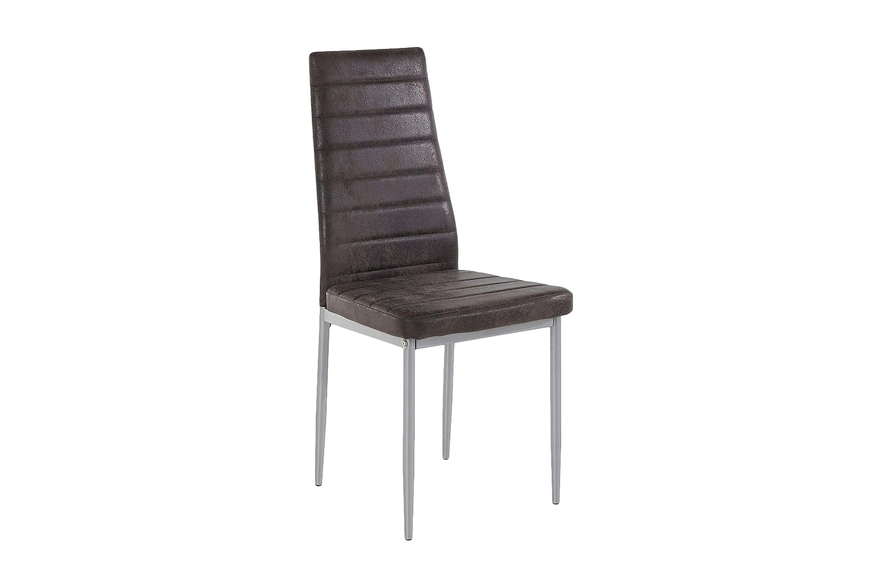 lelia matstol microfiber 4-pack antracit - grå/mörkgrå