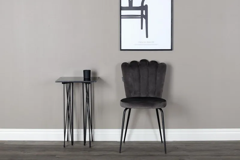 Limhamn Karmstol Sammet - Grå - Möbler - Matplats - Matstol & köksstol