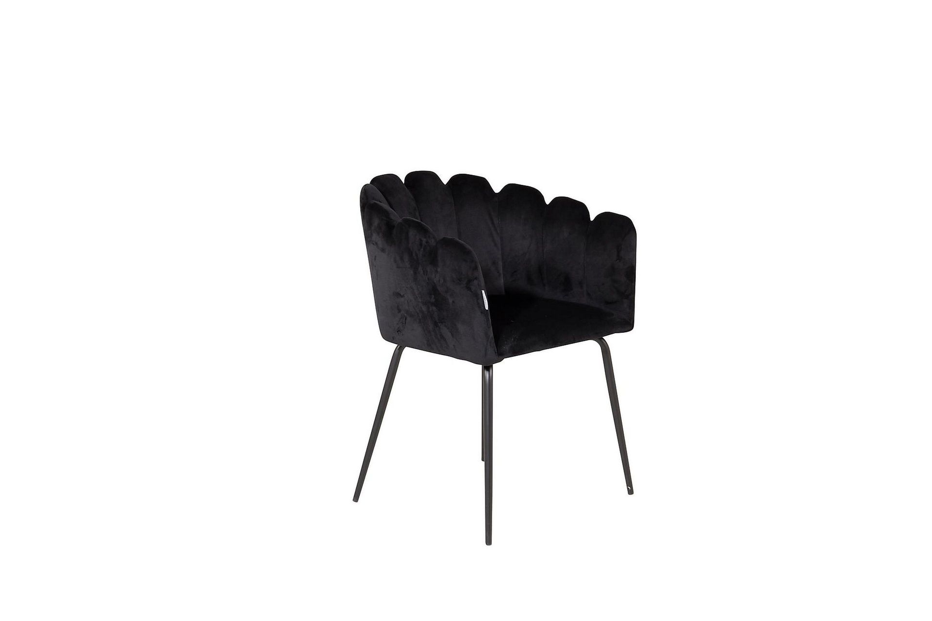 Limhamn Karmstol Sammet - Svart