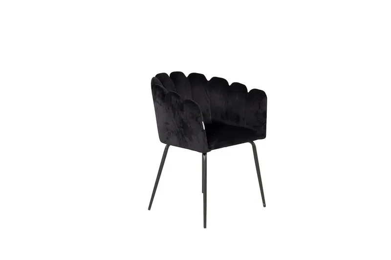 Limhamn Karmstol Sammet, Svart