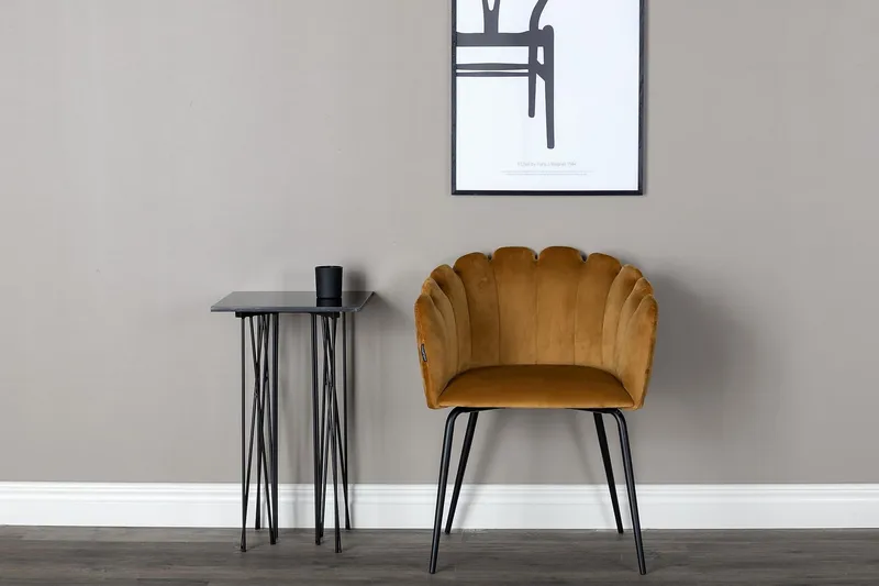 Limhamn Stol Sammet - Gul - Möbler - Matplats - Matstol & köksstol