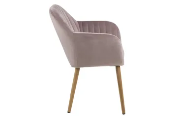 Lividus Karmstol Sammet - Ek/Rosé - Möbler - Matplats - Matstol & köksstol