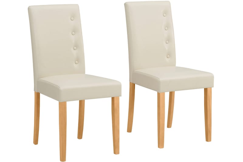LOSSBY Matstol Cremevit/Ljus Natur - Möbler - Matplats - Matstol & köksstol
