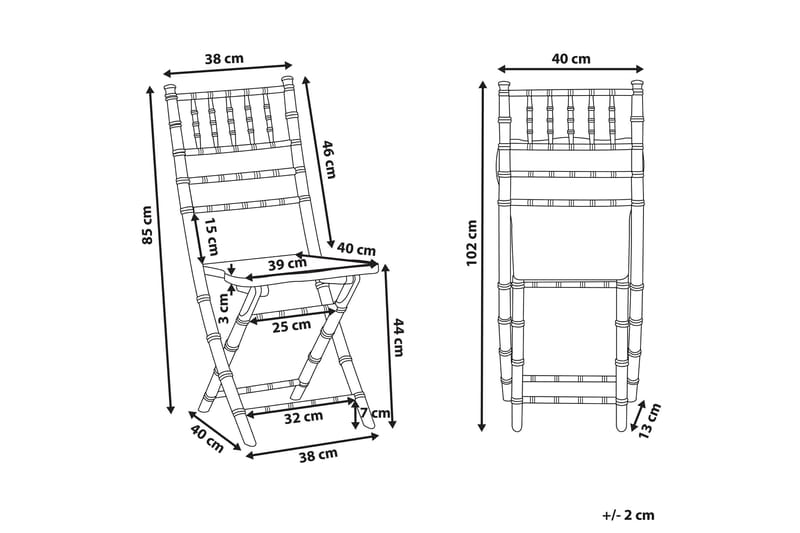 MAHONE Matstol Hopfällbar 4-pack Guld - Möbler - Matplats - Matstol & köksstol