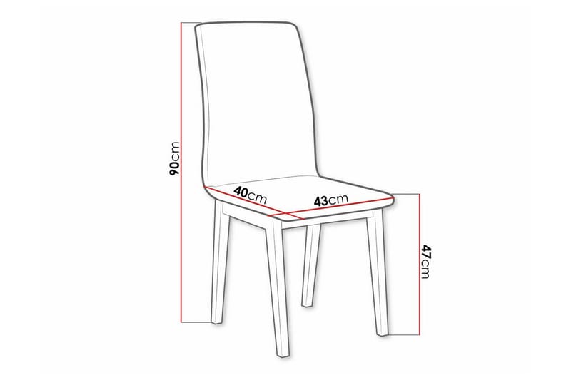 Majors Matstol i Tyg med Träben - Gråbrun - Möbler - Matplats - Matstol & köksstol