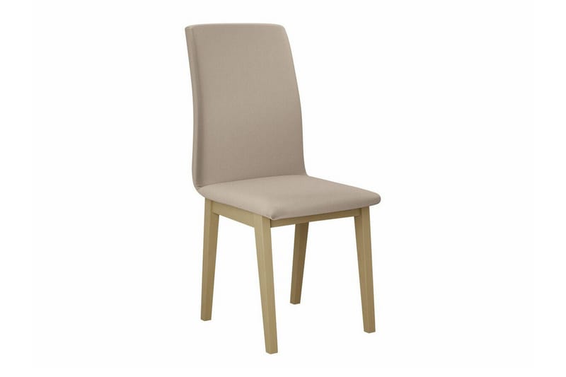 Majors Matstol i Tyg med Träben, Sandbeige