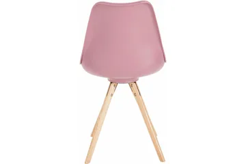 Malik Matstol 2-pack - PU/Rosa/Ek - Möbler - Matplats - Matstol & köksstol