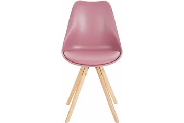 Malik Matstol 2-pack - PU/Rosa/Ek - Möbler - Matplats - Matstol & köksstol