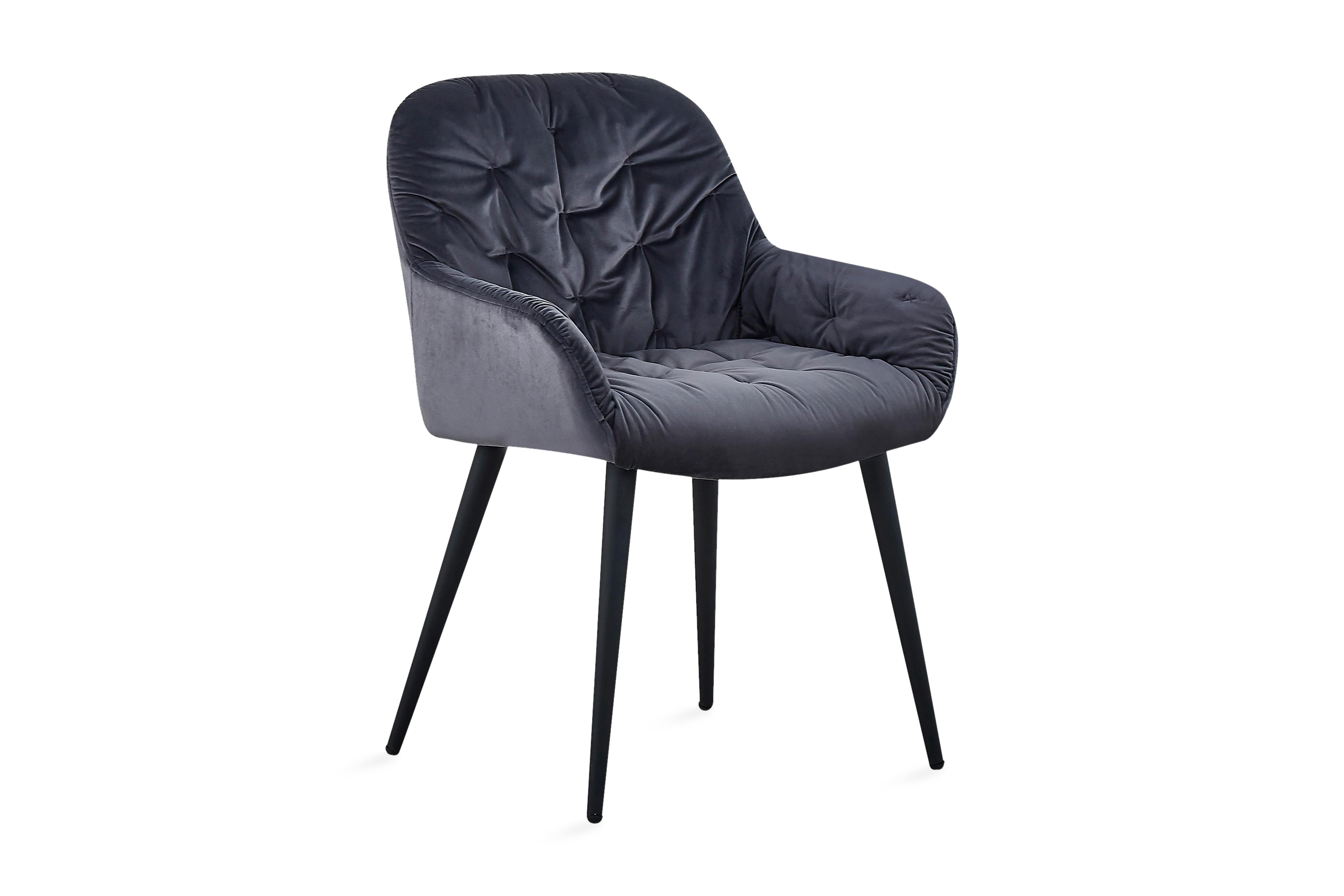 maryam stol sammet grå/svart -