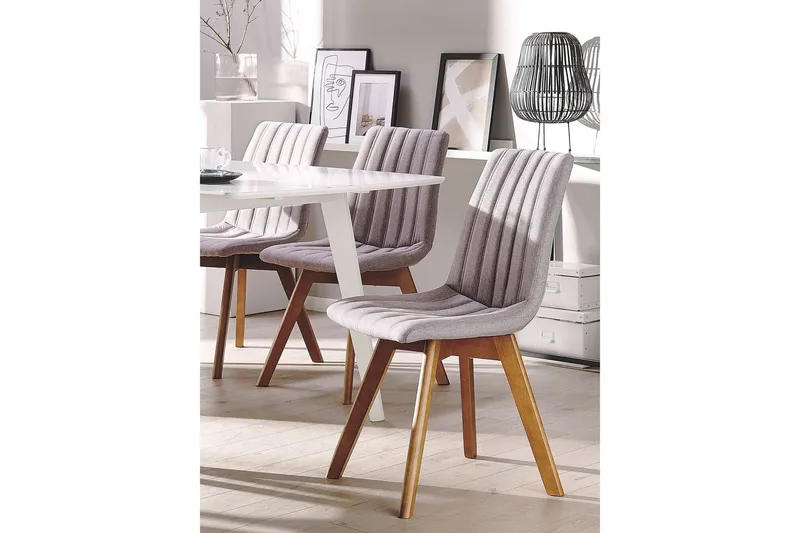 Matstol 2 st brungrå CALGARY - Grå - Möbler - Matplats - Matstol & köksstol