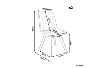 Matstol 2 st brungrå CALGARY - Grå - Möbler - Matplats - Matstol & köksstol