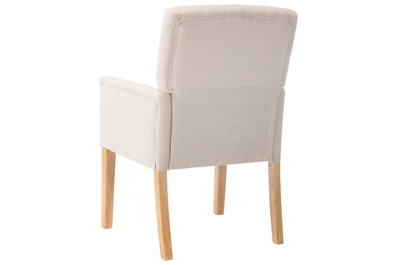 Matstol med armstöd beige tyg - Beige - Möbler - Matplats - Matstol & köksstol