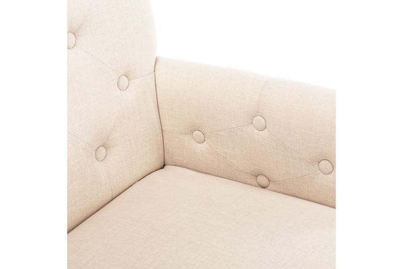 Matstol med armstöd beige tyg - Beige - Möbler - Matplats - Matstol & köksstol