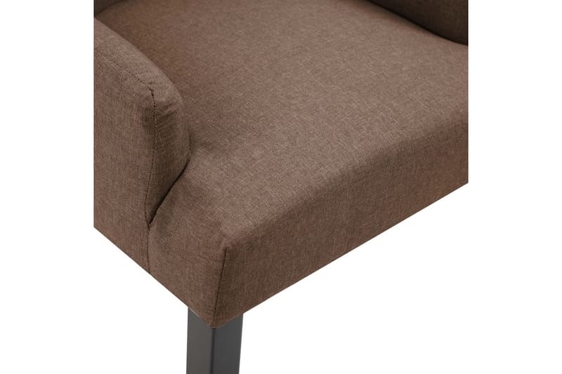 Matstol med armstöd brun tyg - Brun - Möbler - Matplats - Matstol & köksstol