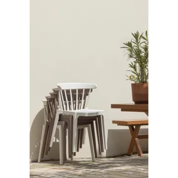 Matstol med ribbor Bliss Utomhus - Offwhite Melange - Möbler - Matplats - Matstol & köksstol