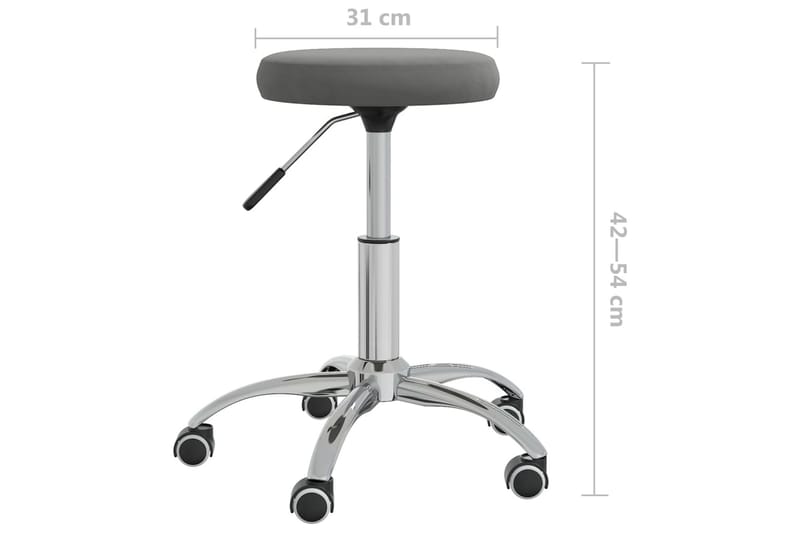 Matstol mörkgrå sammet - Grå - Möbler - Matplats - Matstol & köksstol