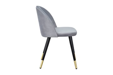 Matstol utan armstöd Venture Home Valeri Matstol Sammet Grey - Möbler - Matplats - Matstol & köksstol