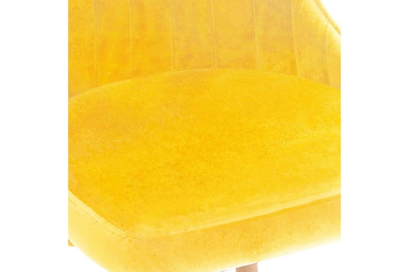 Matstolar 2 st gul sammet - Gul - Matstol & köksstol - Karmstolar