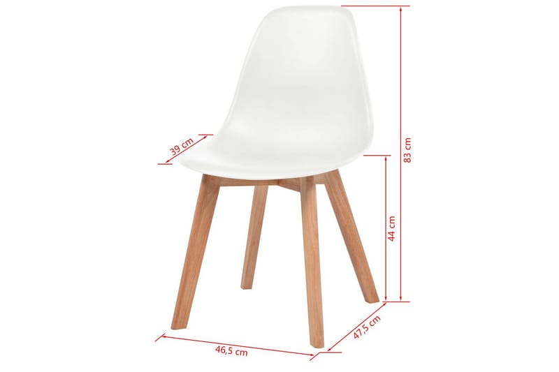 Matstolar 2 st vit plast - Vit - Möbler - Matplats - Matstol & köksstol