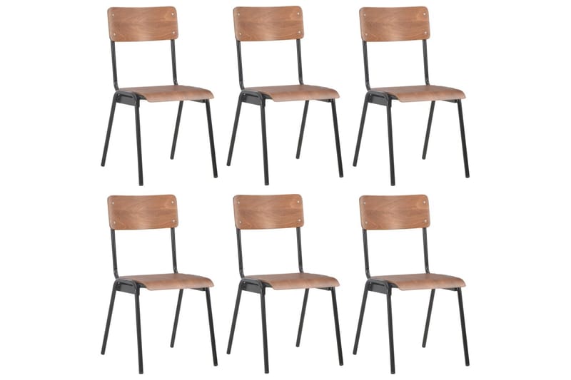 Matstolar 6 st brun plywood - Brun - Möbler - Matplats - Matstol & köksstol