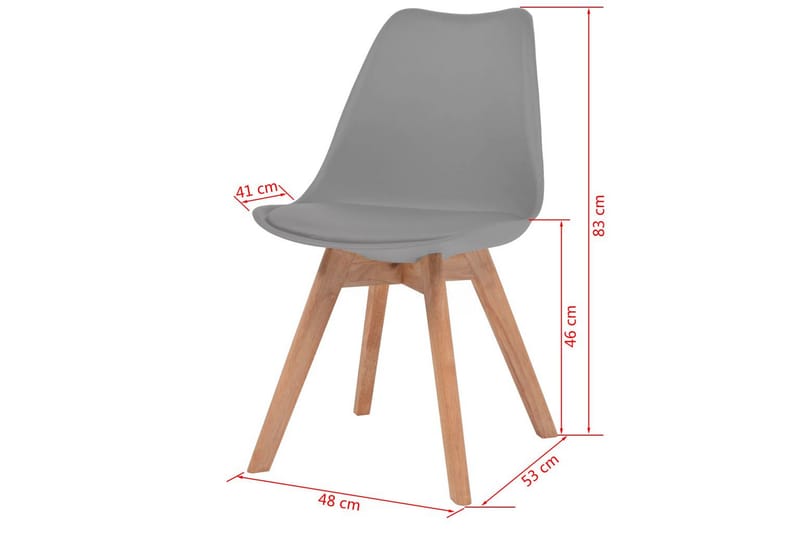 Matstolar 6 st grå konstläder - Grå - Möbler - Matplats - Matstol & köksstol