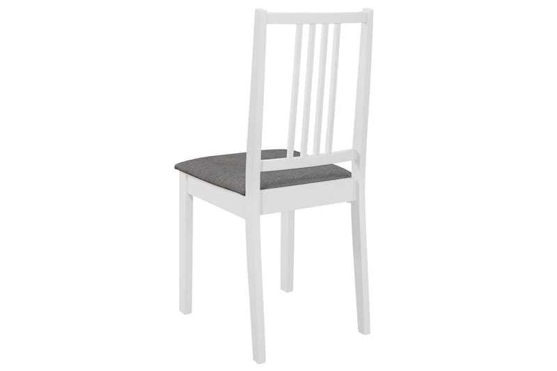 Matstolar med dynor 4 st massivt trä vit - Vit - Möbler - Matplats - Matstol & köksstol