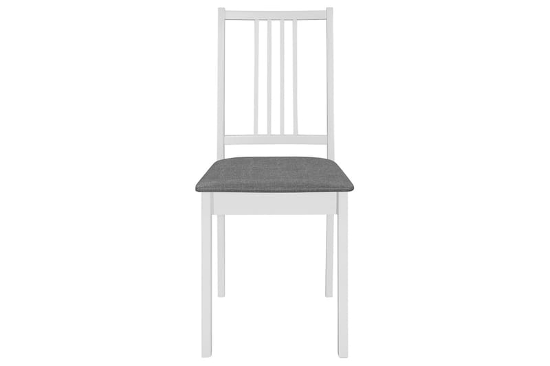 Matstolar med dynor 4 st massivt trä vit - Vit - Möbler - Matplats - Matstol & köksstol