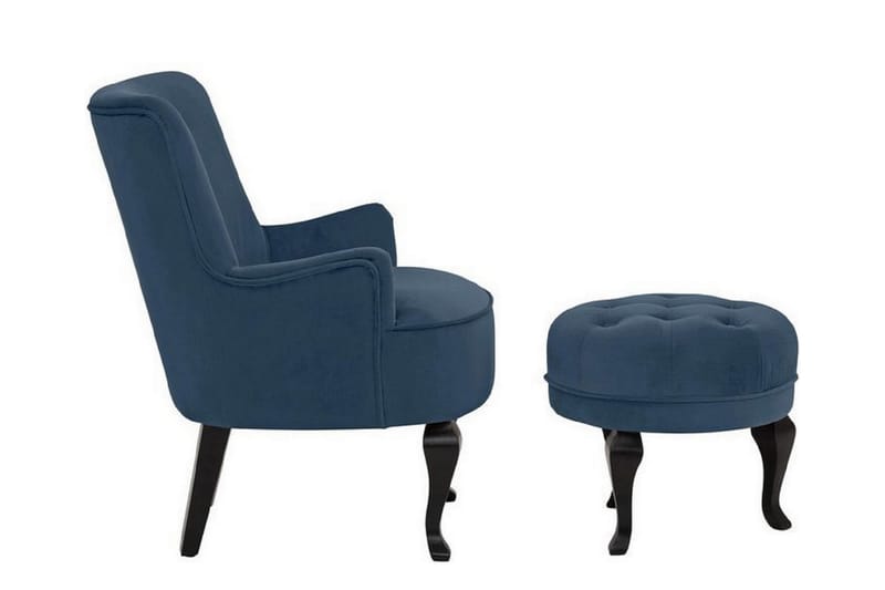 Merit Matstol Sammet - Blå - Möbler - Vardagsrum - Fåtöljer