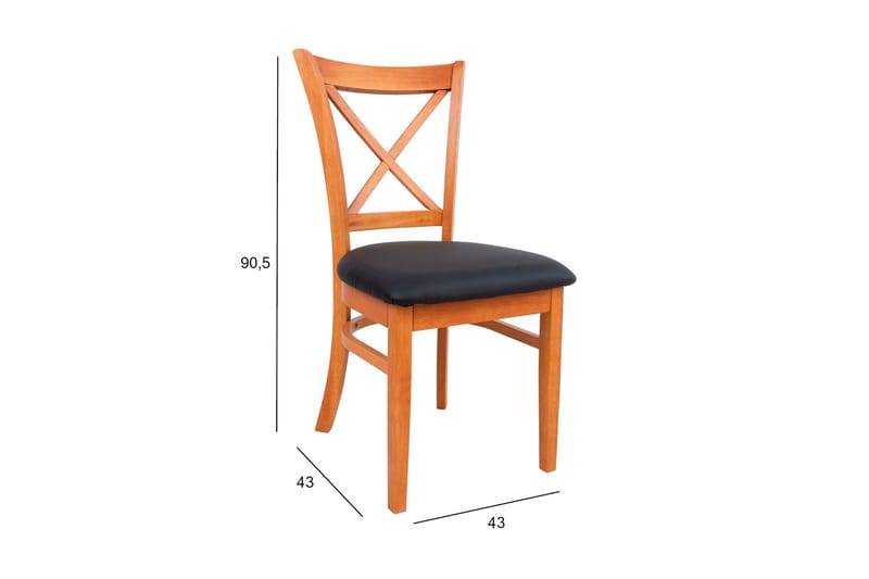 Mix&Match Matstol i Konstläder med Träben - Svart - Möbler - Matplats - Matstol & köksstol