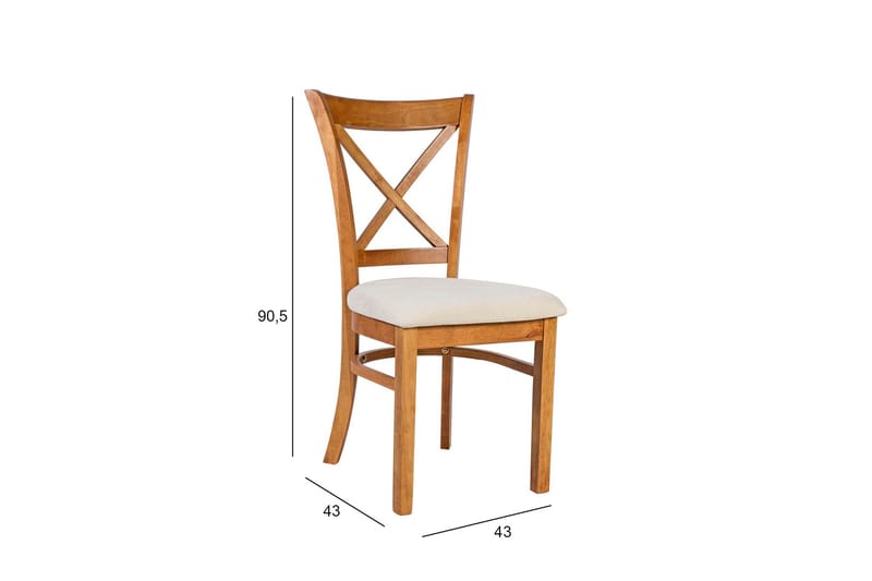Mix&Match Matstol i Trä med Tygsits - Vit - Möbler - Matplats - Matstol & köksstol
