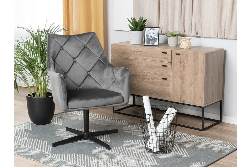 Najor Stol Sammet - Grå - Möbler - Matplats - Matstol & köksstol