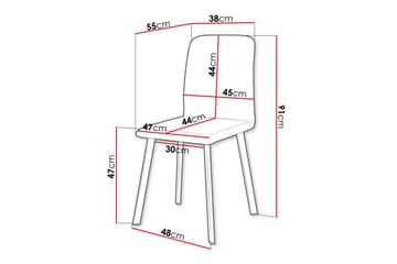 Narberth Matstol i Tyg med Metallben - Sandbeige - Möbler - Matplats - Matstol & köksstol