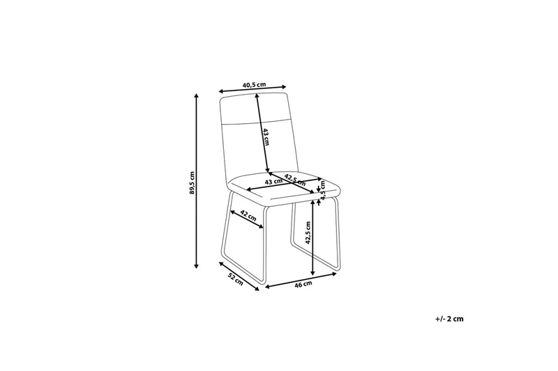 Nevada Stol Set Om 2 St - Grå - Möbler - Matplats - Matstol & köksstol