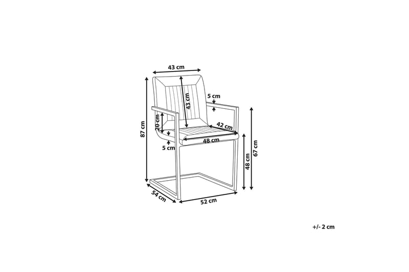NOGATO Matstol 2-pack Konstläder/Ljusbrun - Möbler - Matplats - Matstol & köksstol