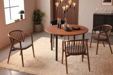 Noira Matstol med Armstöd - Valnöt - Möbler - Matplats - Matstol & köksstol