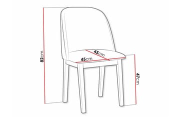 Patrickswell Klädd Matstol med Träben - Mörkbrun|Beige - Möbler - Matplats - Matstol & köksstol