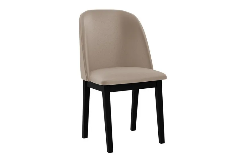Patrickswell Klädd Matstol med Träben - Svart|Beige - Möbler - Matplats - Matstol & köksstol