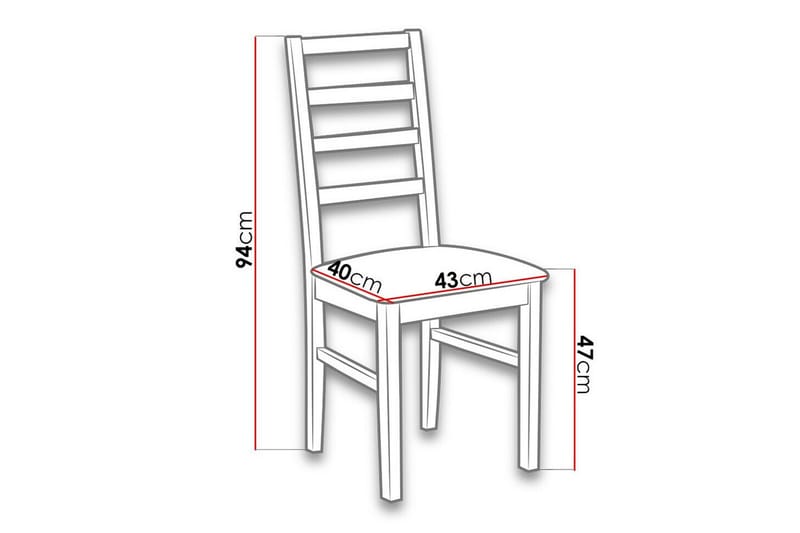 Patrickswell Matstol i Trä med Stegrygg och Klädd Sits - Mörkbrun|Gråbrun - Möbler - Matplats - Matstol & köksstol