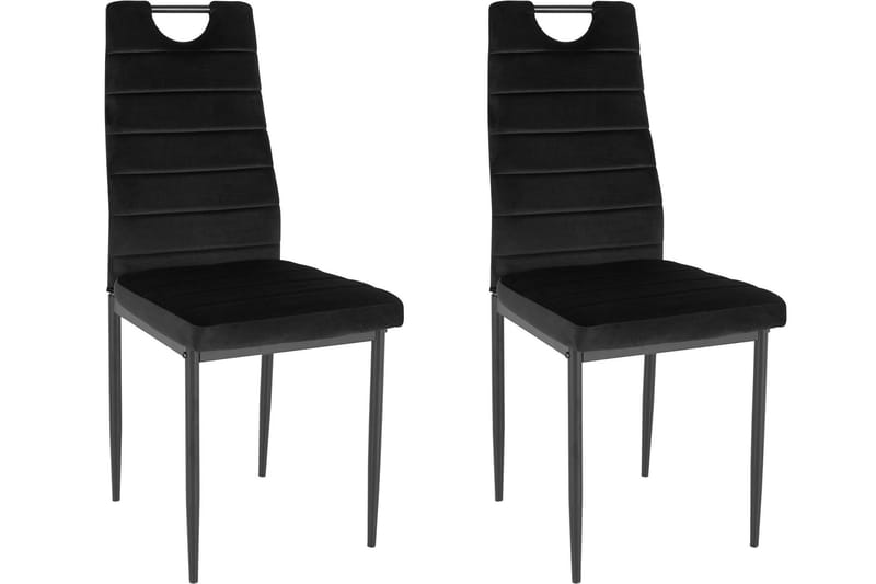 PAXVILLE Matstol 2-pack Sammet/Svart - Möbler - Matplats - Matstol & köksstol