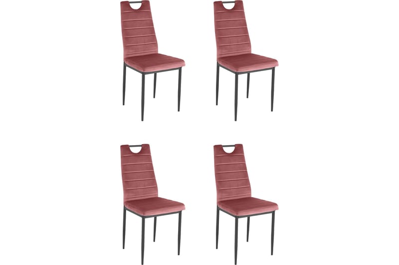 PAXVILLE Matstol 4-pack Sammet/Rosa - Möbler - Matplats - Matstol & köksstol
