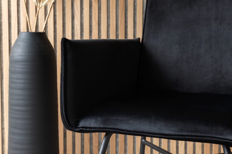 Petra Karmstol - Sammet/Svart - Möbler - Matplats - Matstol & köksstol