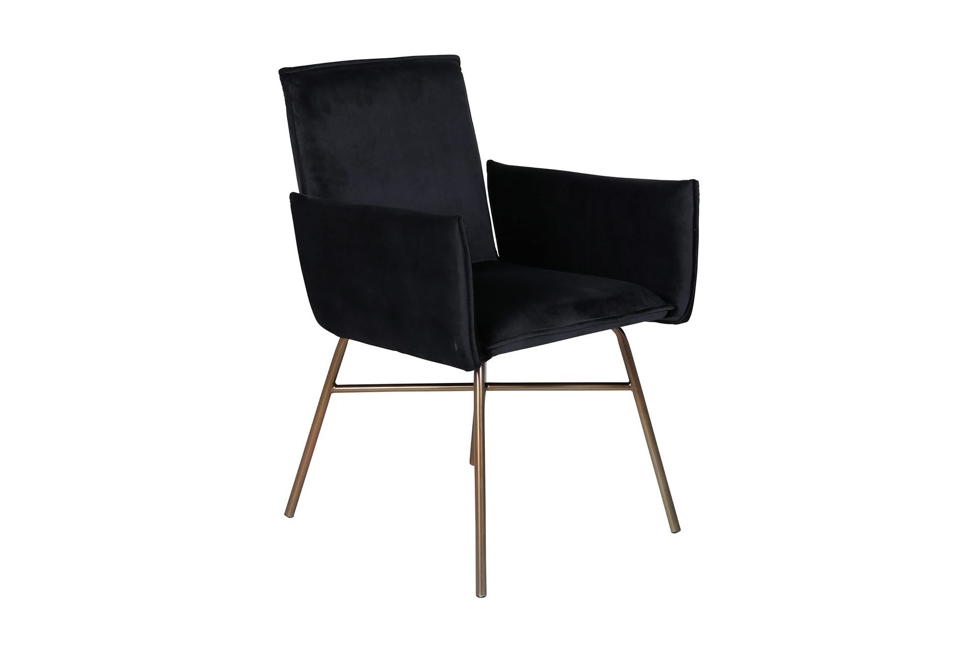 petra karmstol - sammet/svart/koppar