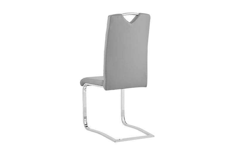 Picknes Matstol i Konstläder med Metallstativ i Krom - Grå - Möbler - Matplats - Matstol & köksstol