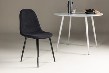 Polar Matstol i Bouclé med Metallben - Svart - Möbler - Matplats - Matstol & köksstol