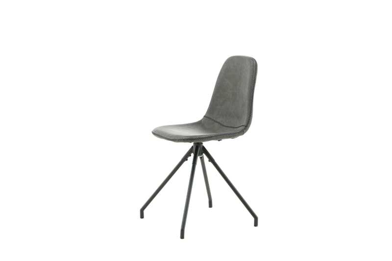 Polar Matstol i Konstläder med Metallfinish - Mörkgrå - Möbler - Matplats - Matstol & köksstol